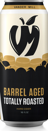 Rendered version of Vander Mill's 16oz. Barrel-Aged Totally Roasted can