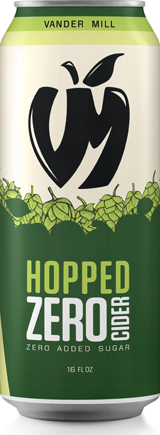 Rendered version of Vander Mill's 16oz. Hopped Zero can