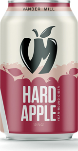 Rendered version of Vander Mill's 12oz. Hard Apple Year-Round Cider can