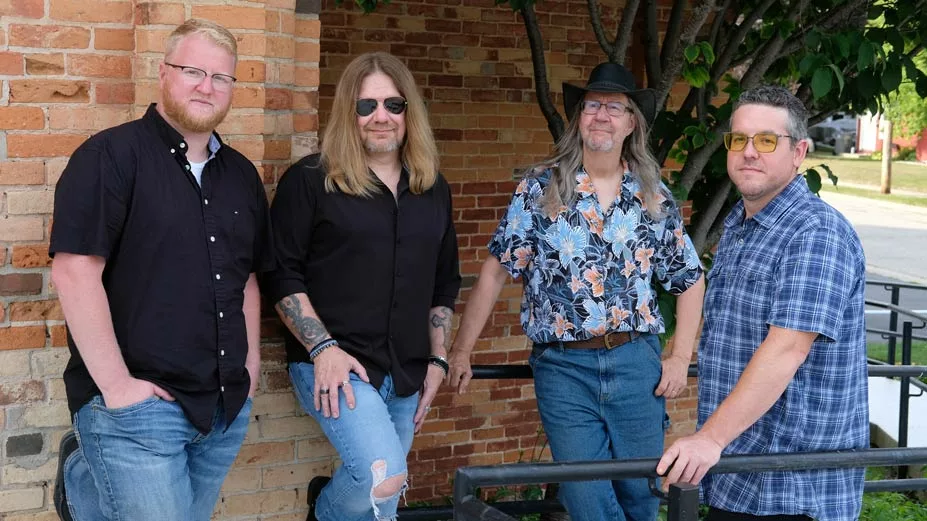 The four members of the Greenbridge Band, at Vander Mill, June 15, 2024