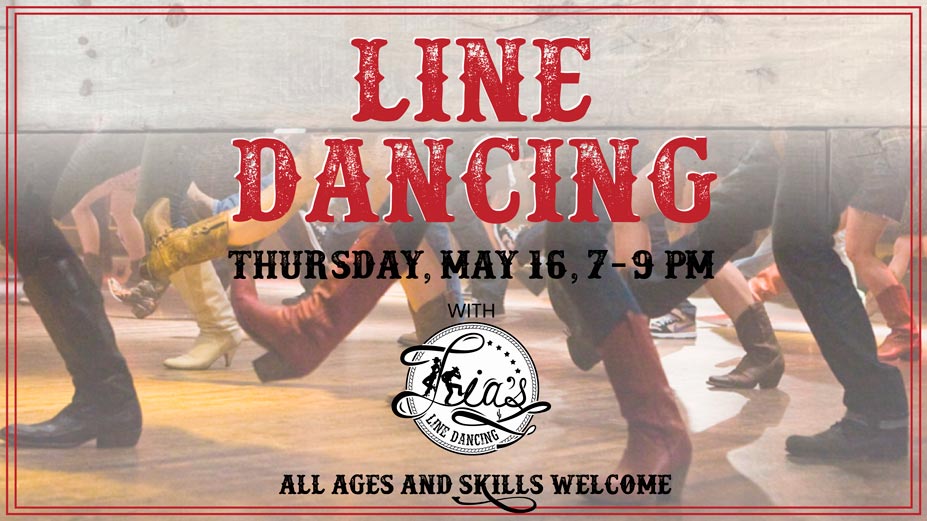Free line dancing with Lia's Line Dance at Vander Mill, May 16